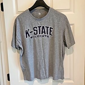 K-State Wildcats Gray & Purple Men's T-Shirt, XXL, NWOT